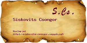 Siskovits Csongor névjegykártya